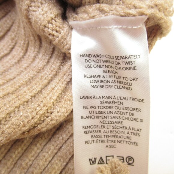 Anthropologie The Kendall Mock-Neck Sweater Neutral Brown XL - Picture 9 of 13